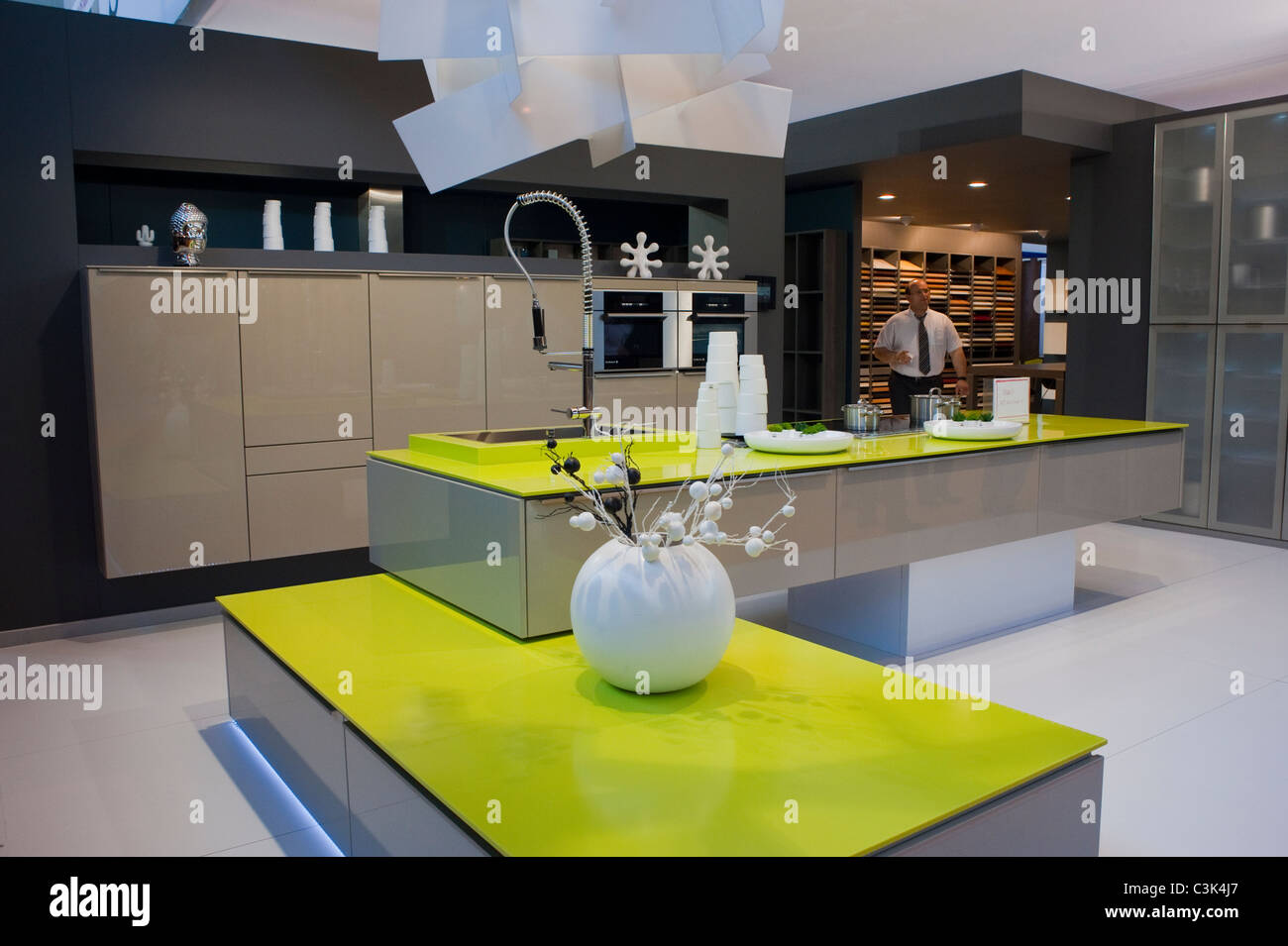 Paris, France, Contemporary Design Kitchen at Trade Show, \ Paris, France, Contemporary Design Kitchen at Trade Show, \