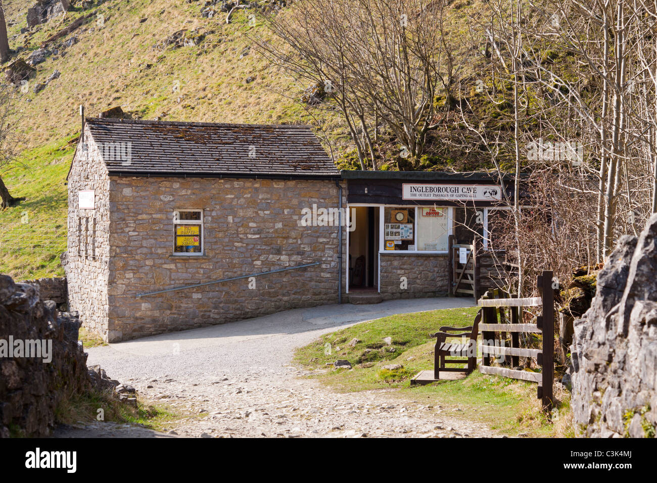 The entrance to Ingleborough Cave Yorkshire Dales, England, UK Stock