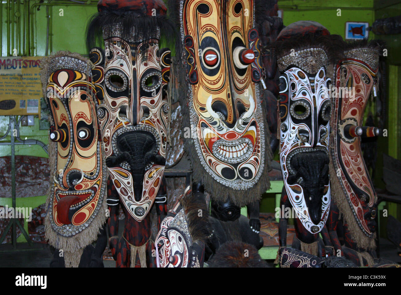 Masks in Papua New Guinea Stock Photo - Alamy