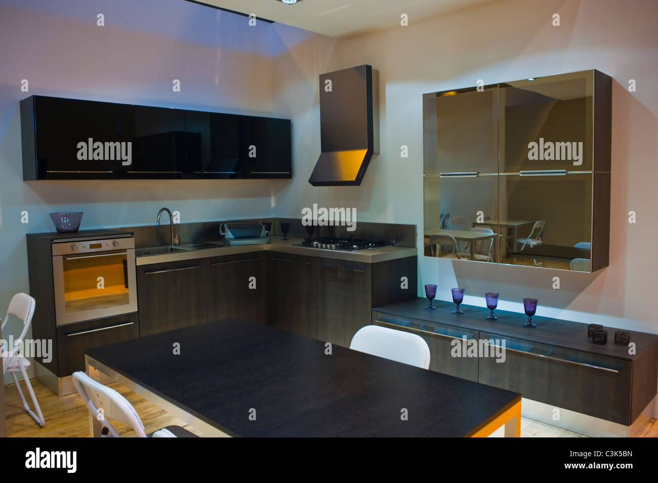 Paris, France, Modern Kitchen Design at Trade Show, "Foire de Paris