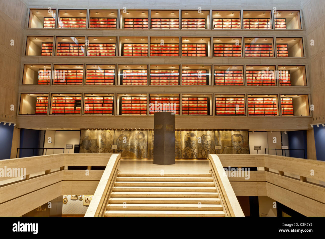 The Great Hall, Lyndon Baines Johnson Library & Museum, Stock Photo