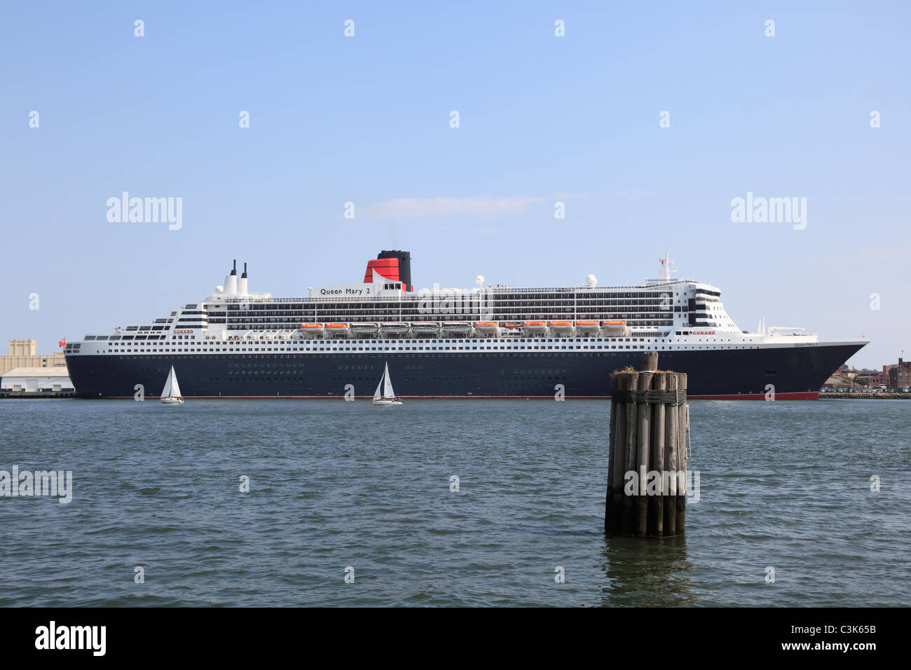 Queen Mary 2, docked at Red Hook Brooklyn cruise terminal, Red Hook