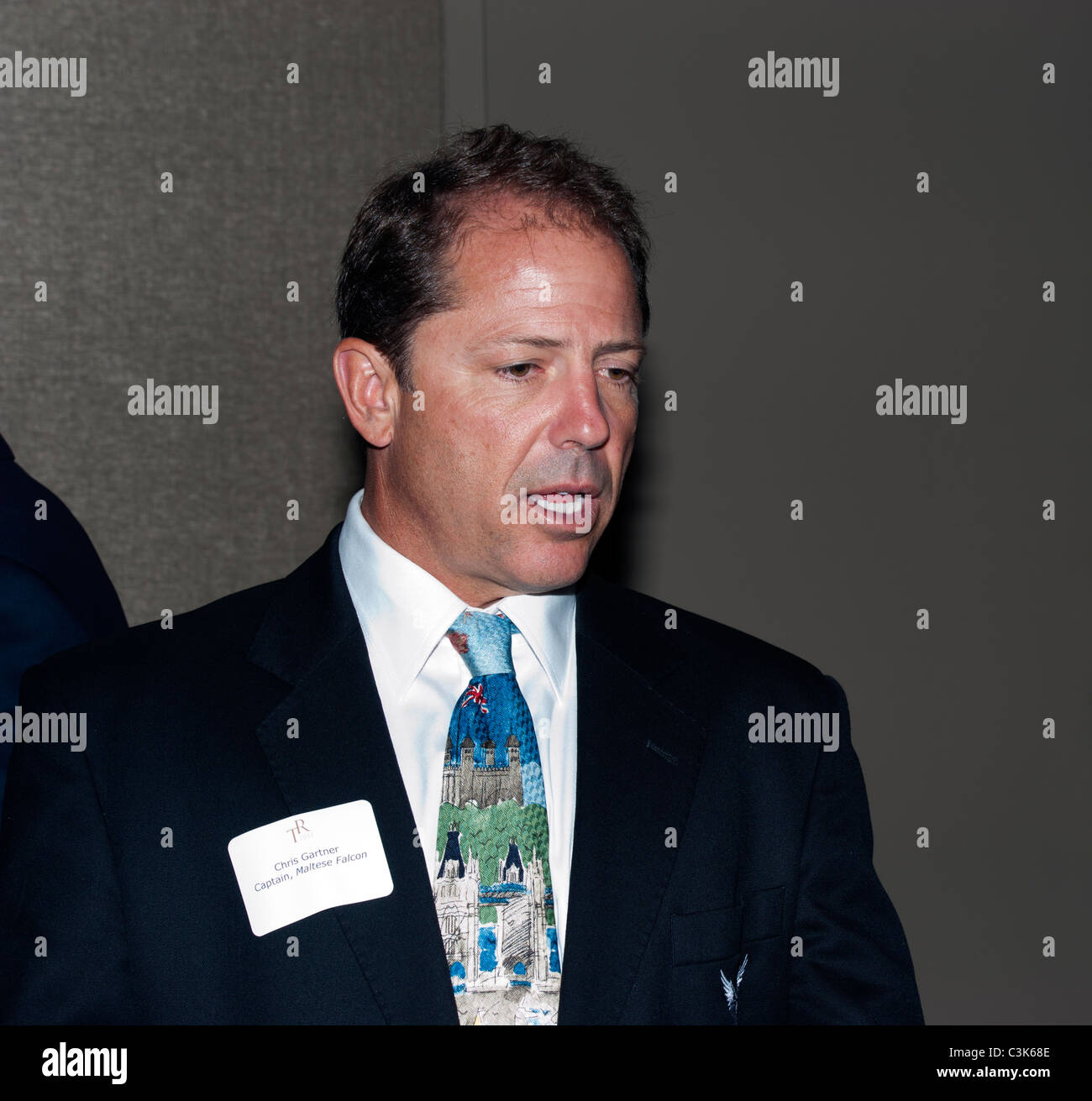 Christopher Gartner, captain of Maltese Falcon, a 289 foot modern