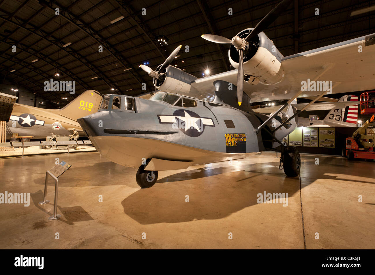 Aircraft displays from the National Museum of the USAF in Dayton, Ohio Stock Photo