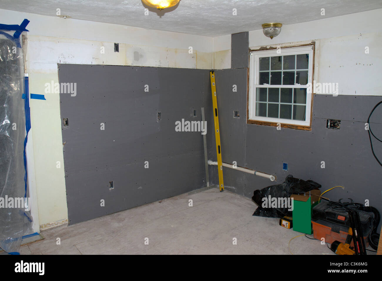 1960 S Style American Home Kitchen During Remodeling After Removal