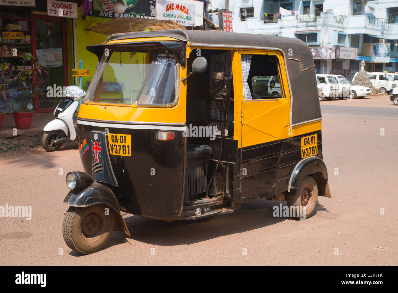 Tuk-tuk or auto rickshaw in Stock Photo