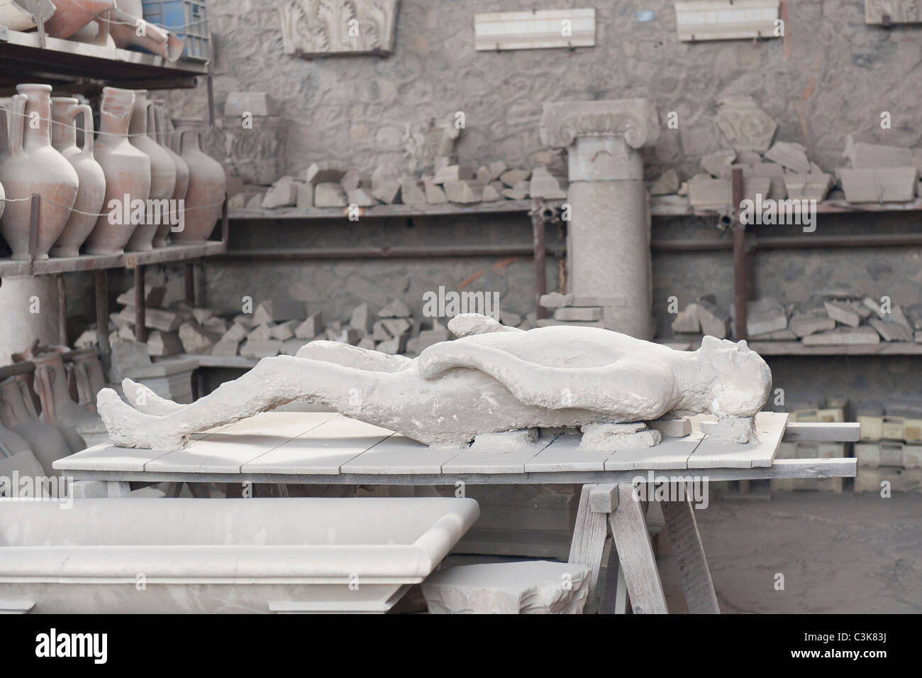old town pompeii body Stock Photo
