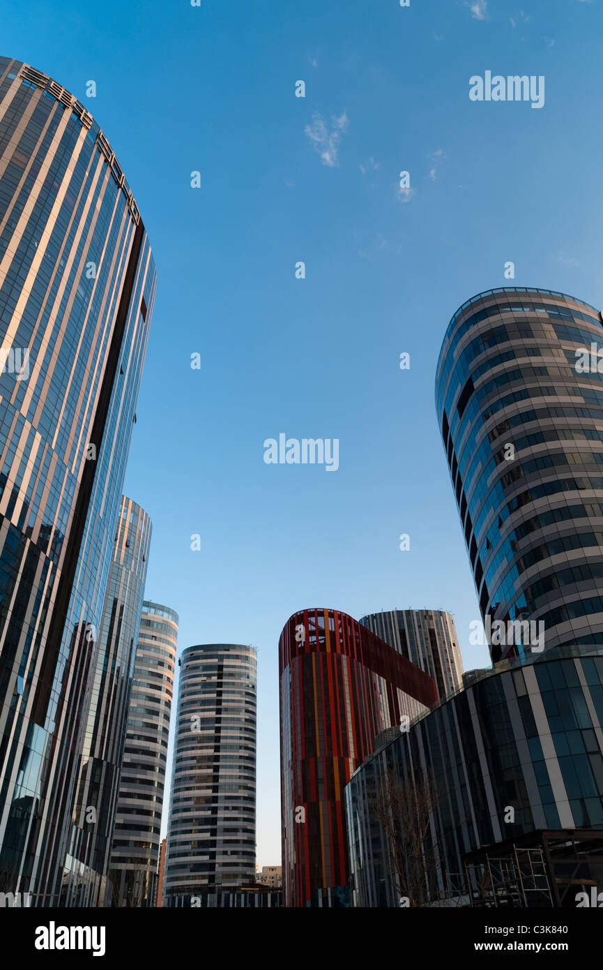 Sanlitun Soho (Kaiheng Center) office and apartment complex by architect Kengo Kuma, 2010, Beijing, China, Asia. Stock Photo