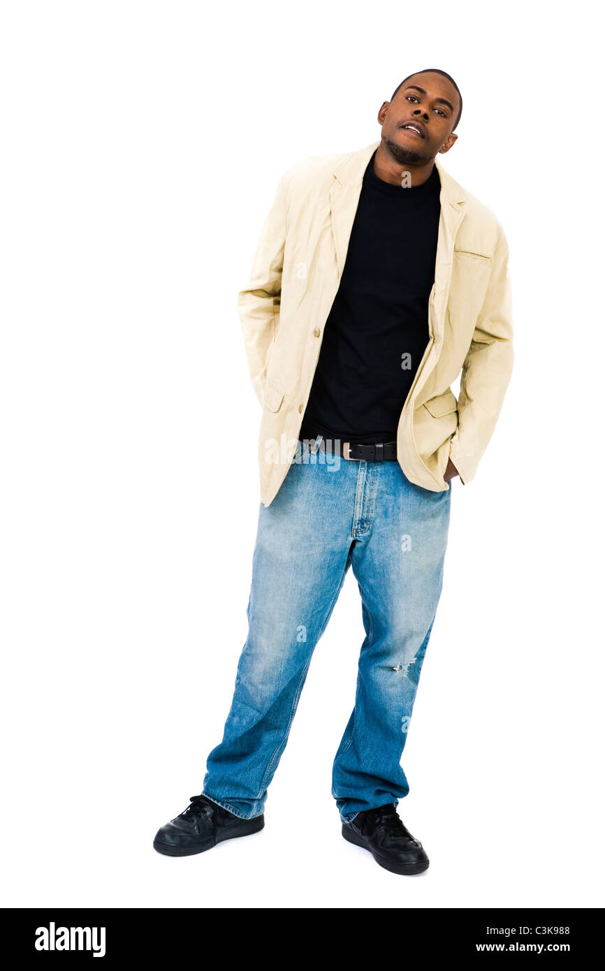 Man posing isolated over white Stock Photo - Alamy