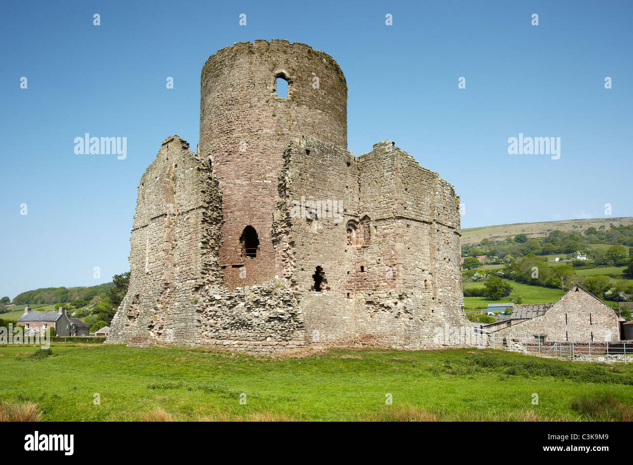 Tretower Castle, Wales, UK Stock Photo