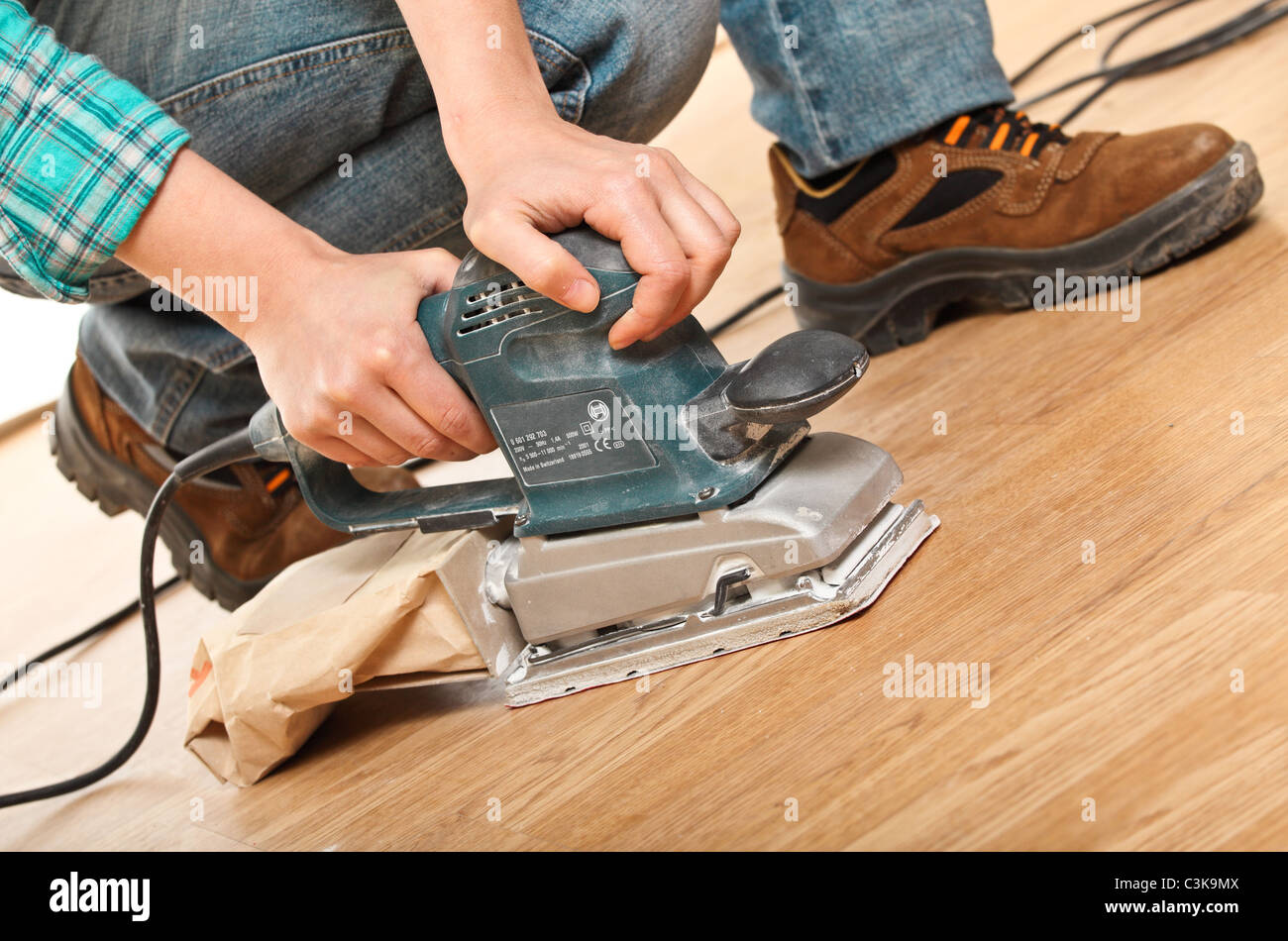 Wood floor sander hires stock photography and images Alamy