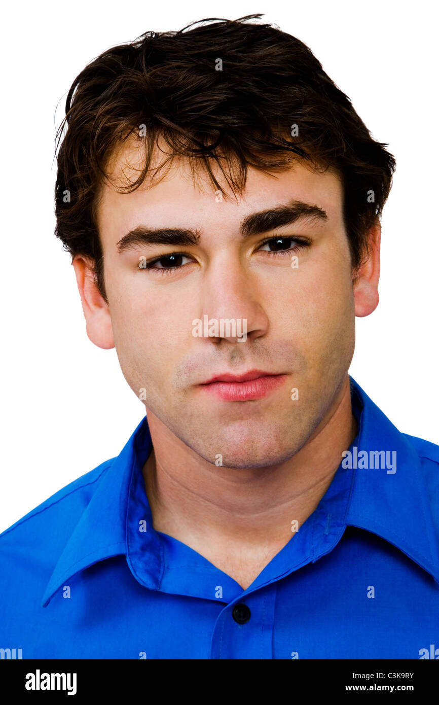 Young man posing isolated over white Stock Photo - Alamy