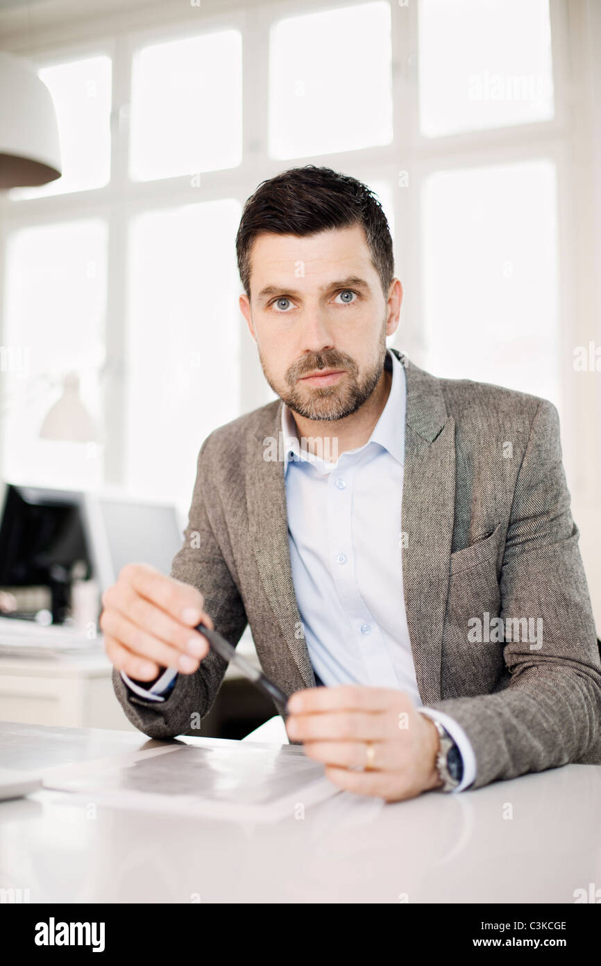 Man working in office Stock Photo Alamy