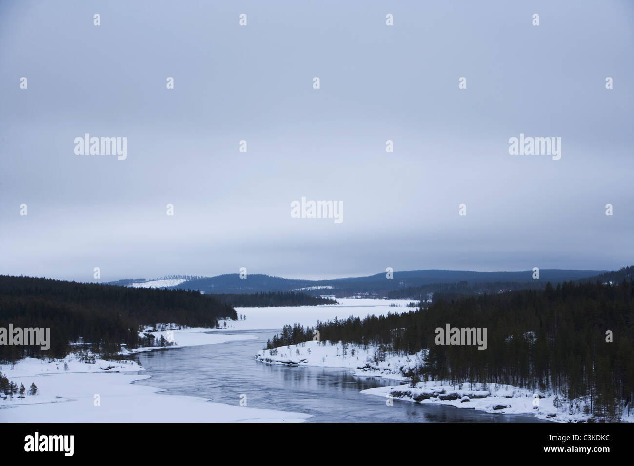 Winter, Norrland, Sweden. Stock Photo