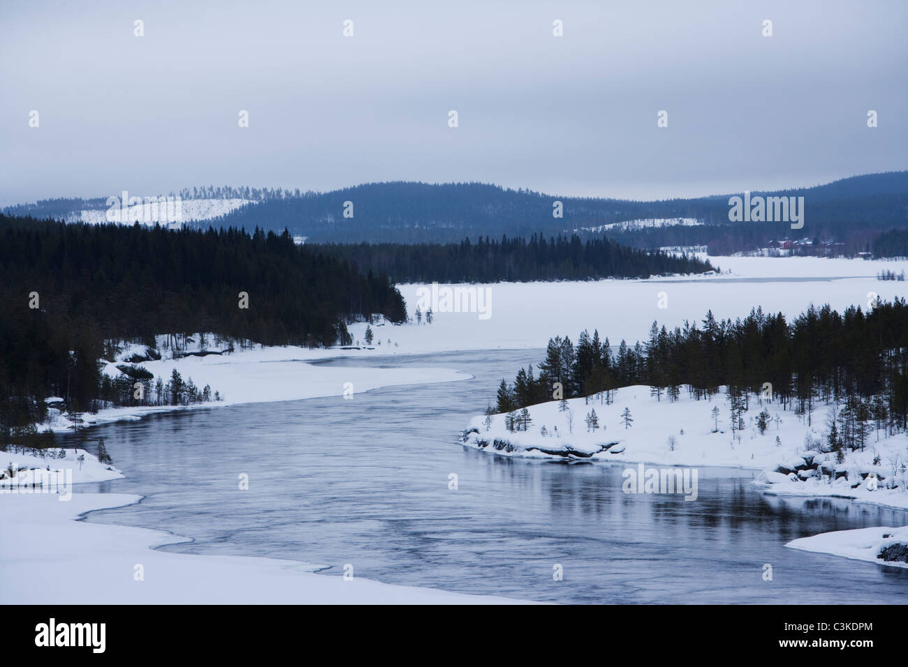 Winter, Norrland, Sweden. Stock Photo