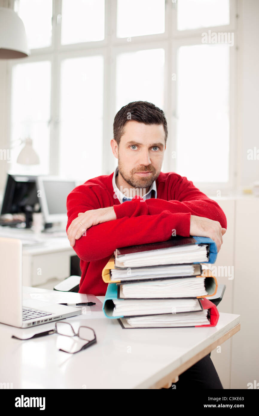 Man working in office Stock Photo - Alamy