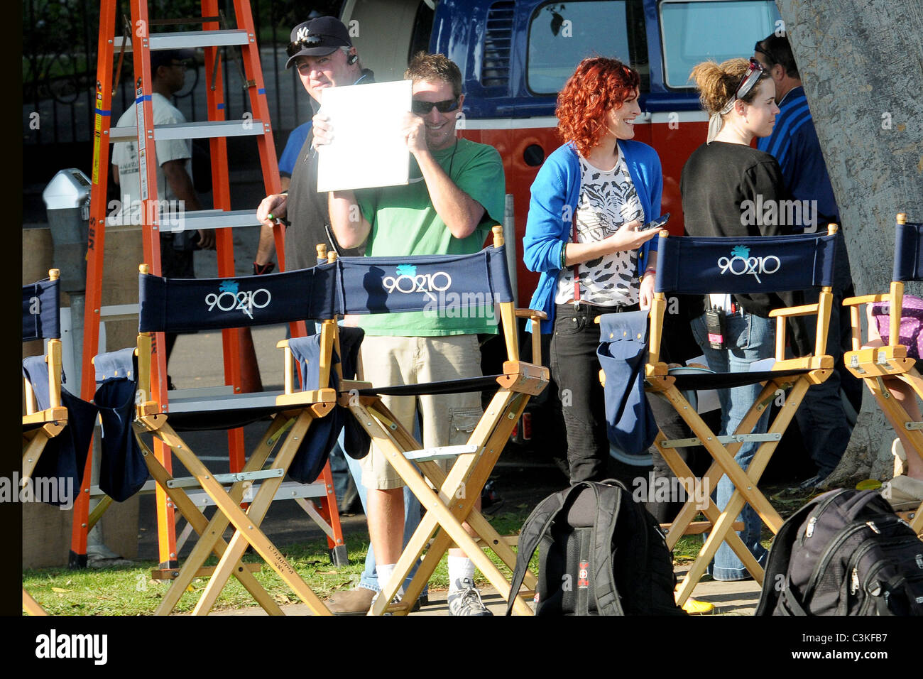 Rumer Willis Celebrities on the set of their television show '90210
