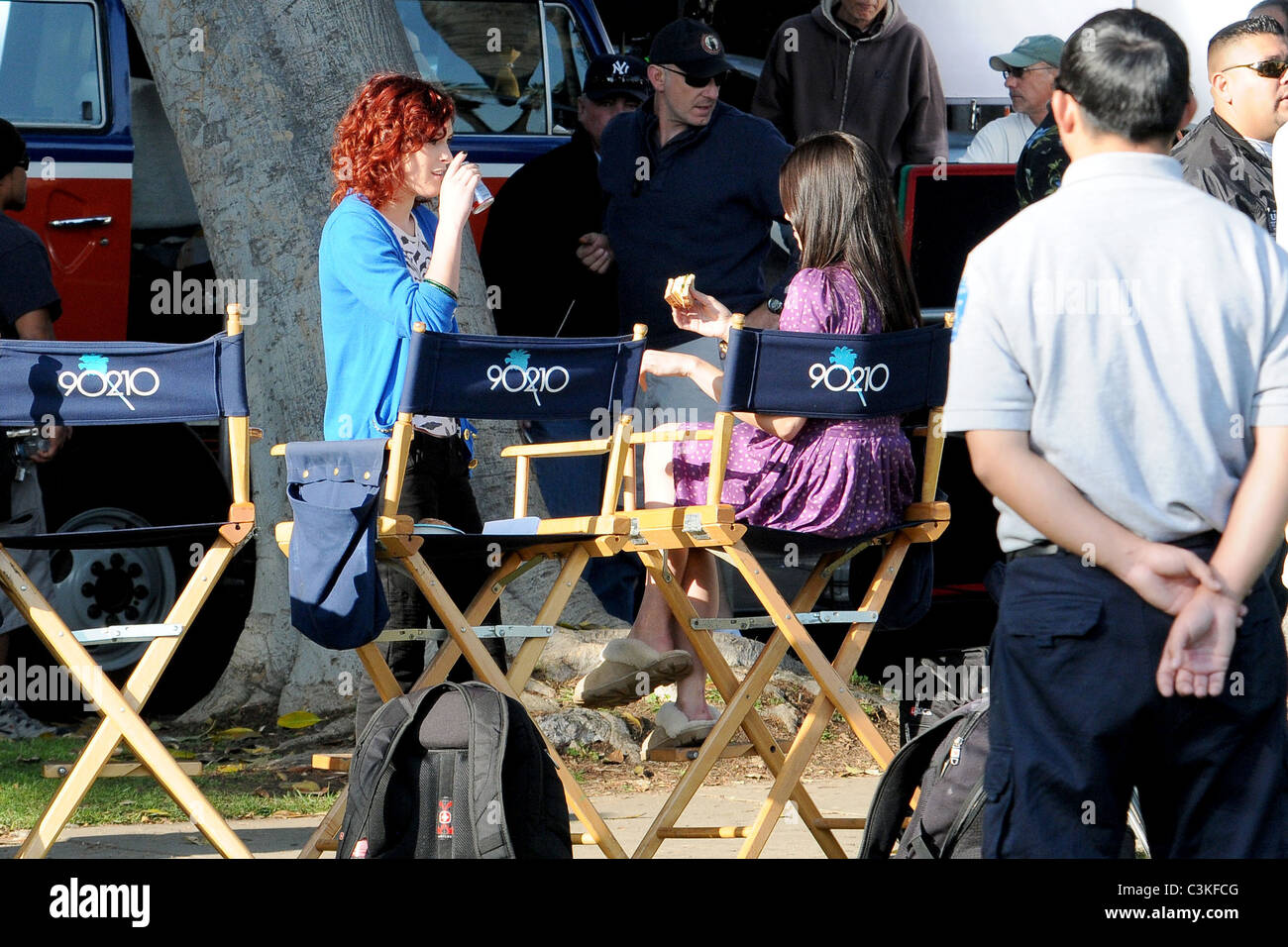 Rumer Willis and Jessica Lowndes Celebrities on the set of their