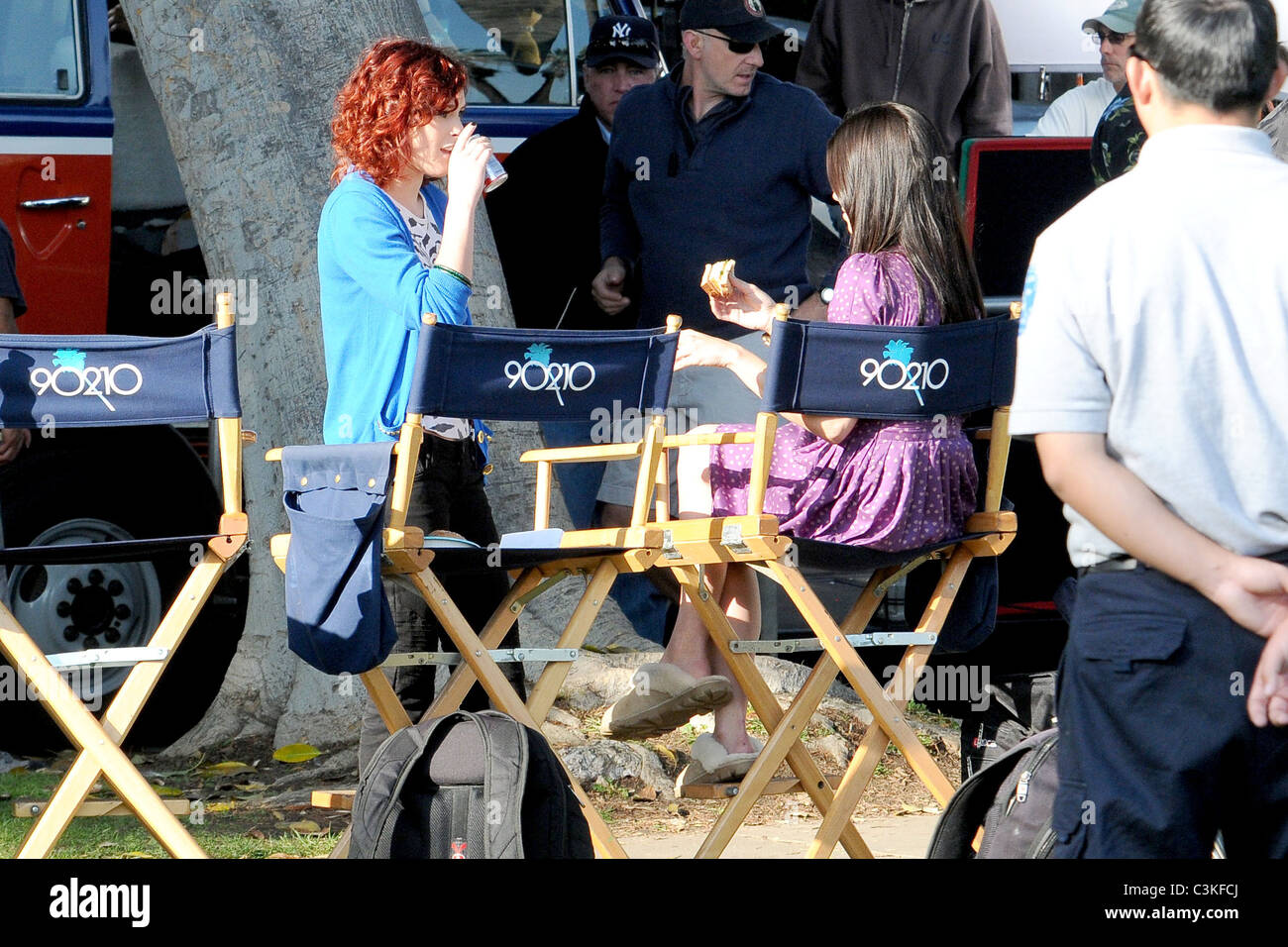 Rumer Willis and Jessica Lowndes Celebrities on the set of their