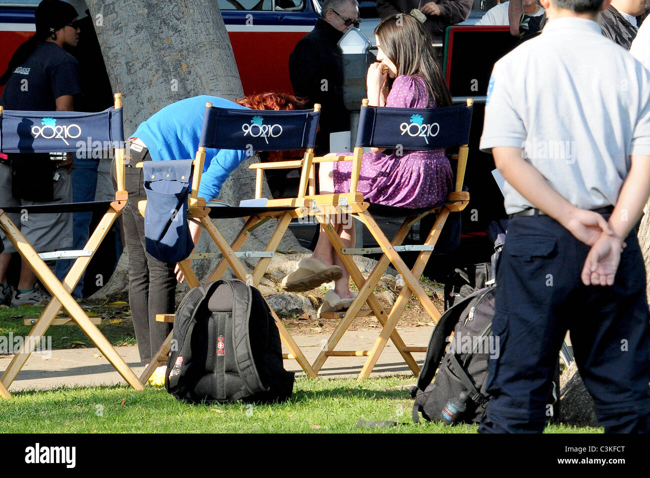 Rumer Willis and Jessica Lowndes Celebrities on the set of their