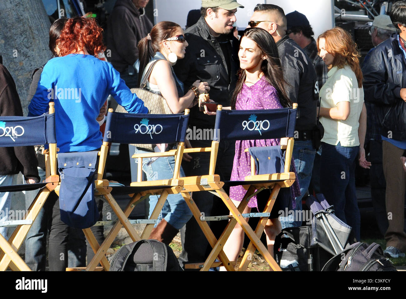 Rumer Willis and Jessica Lowndes Celebrities on the set of their