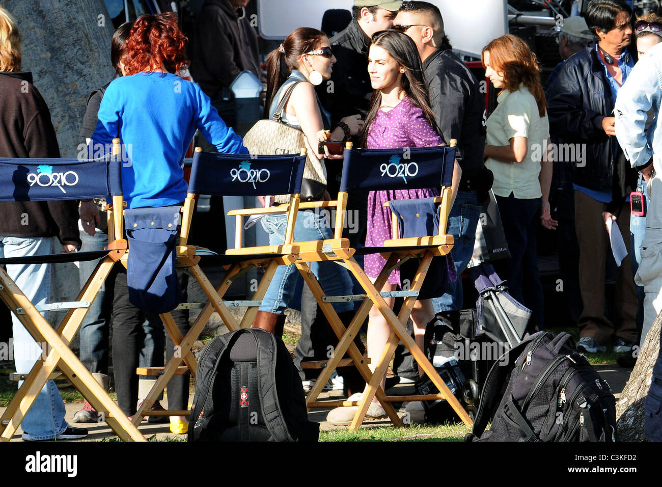 Rumer Willis and Jessica Lowndes Celebrities on the set of their