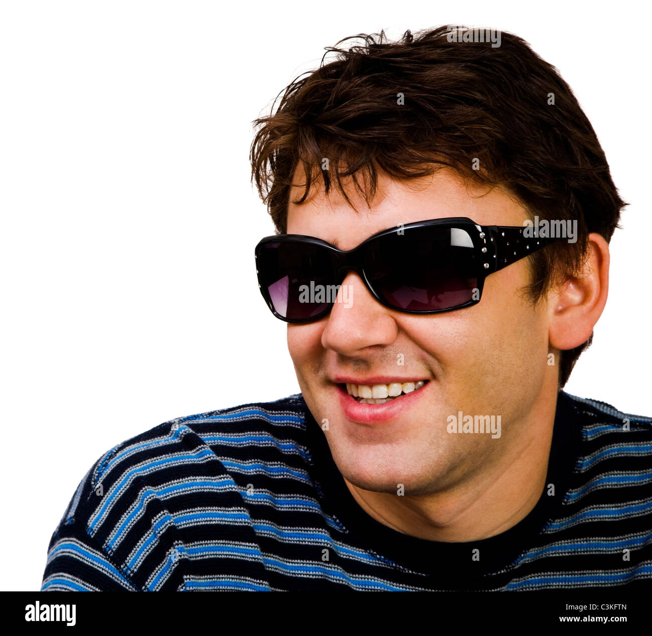 Handsome young happy man posing hi-res stock photography and images - Alamy