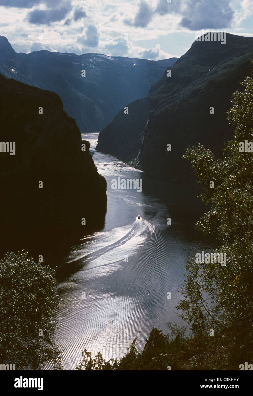 Landscape with fiord Stock Photo - Alamy