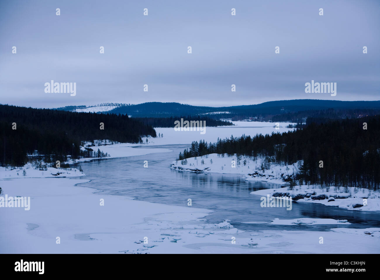 Winter, Norrland, Sweden. Stock Photo