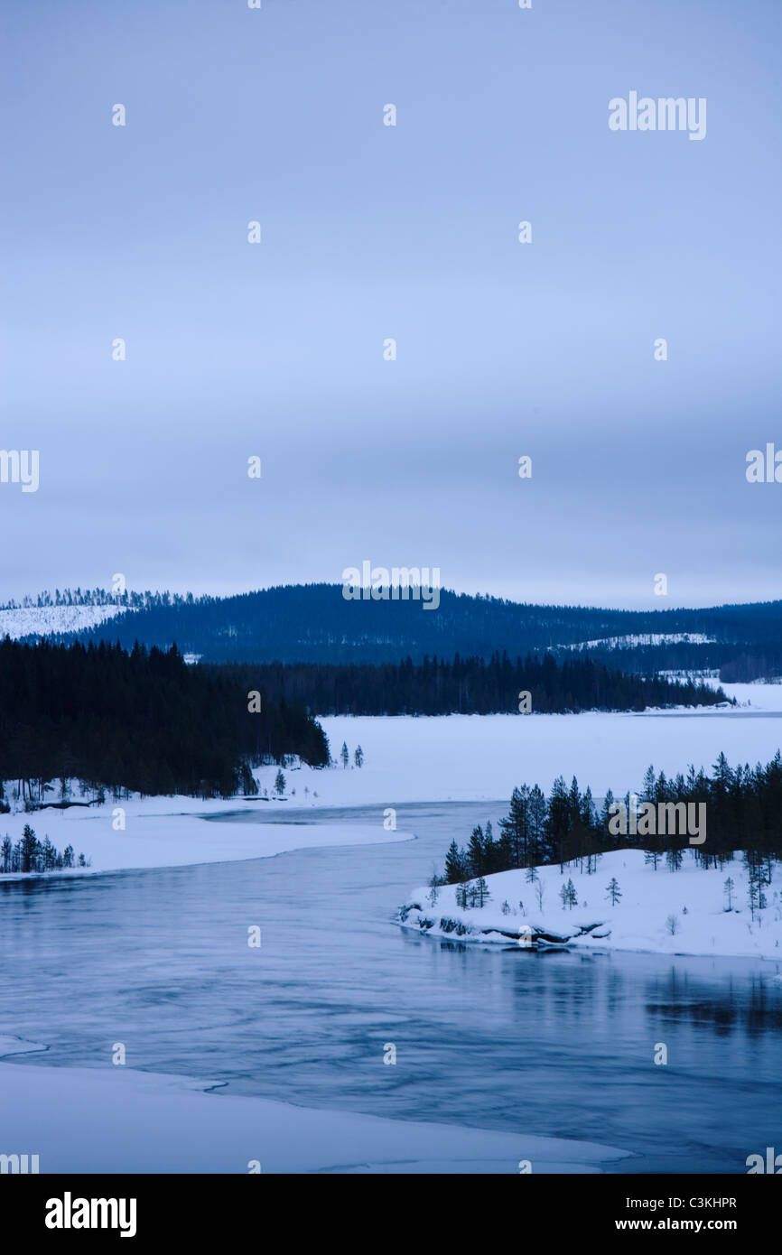 Winter, Norrland, Sweden. Stock Photo