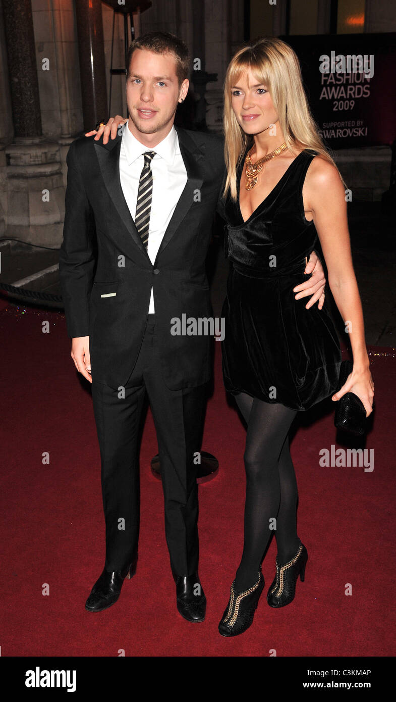 Sam Branson and Isabella Calthorpe British Fashion Awards held at the Royal Courts of Justice. London, England - 09.12.09 : Stock Photo