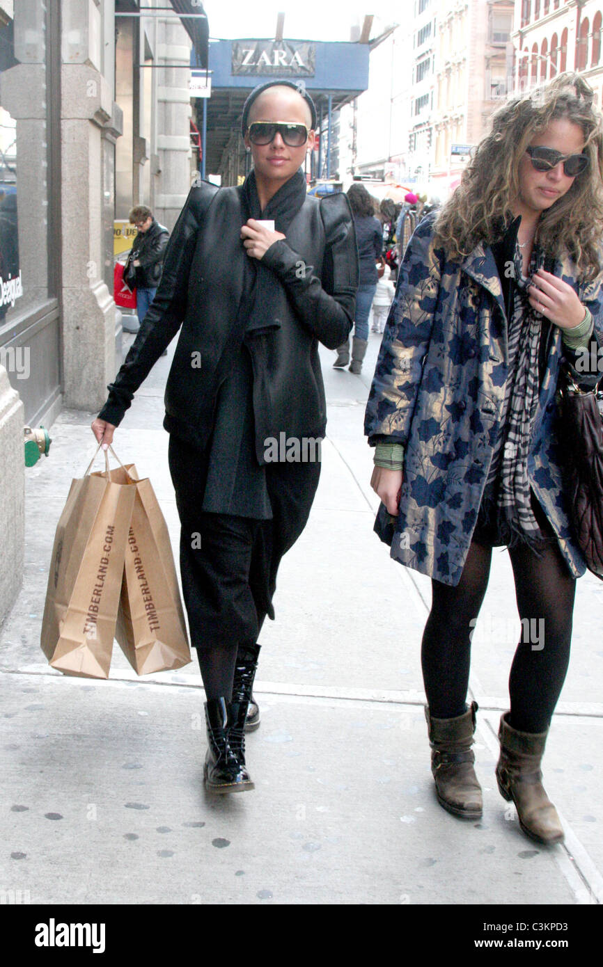 Amber Rose shopping in SoHo with a friend while wearing Dr. Martens boots New  York City, USA - 10.12.09 Anthony Dixon Stock Photo - Alamy