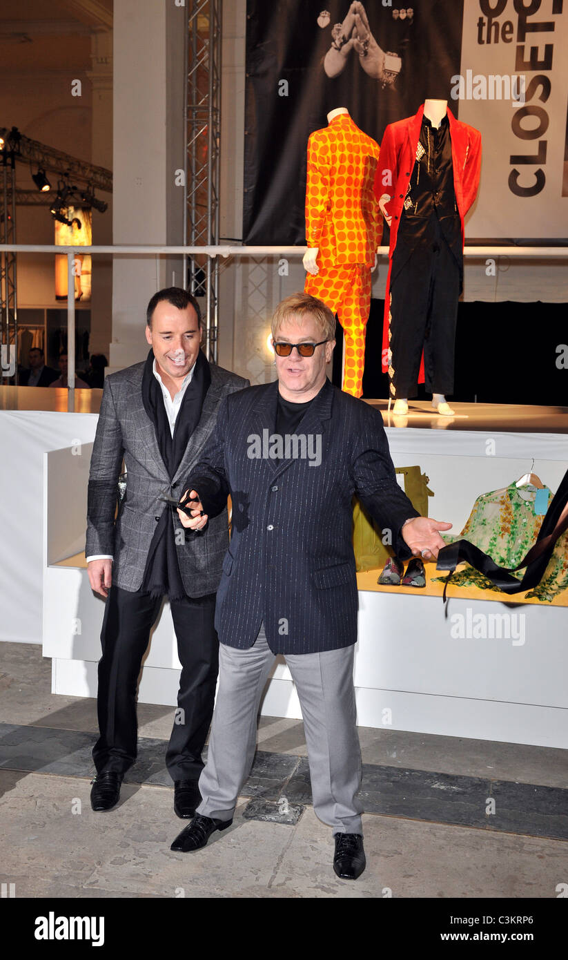 David Furnish And Elton John The Launch Of Out The Closet Pop Up