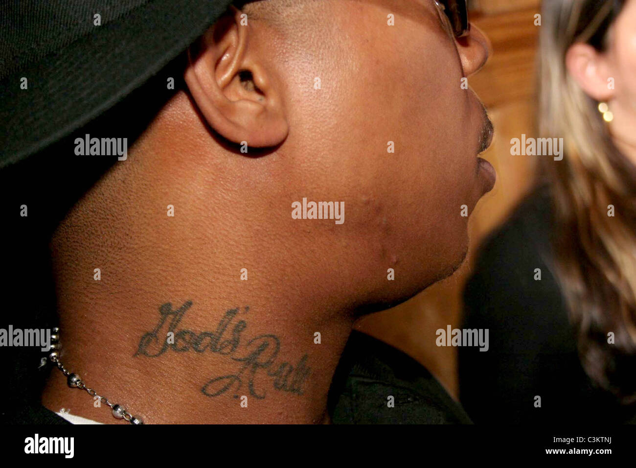 Ja Rule's neck tattoo American rapper Ja Rule performs at People Club Rio  de Janeiro, Brazil - 28.11.09 Stock Photo - Alamy