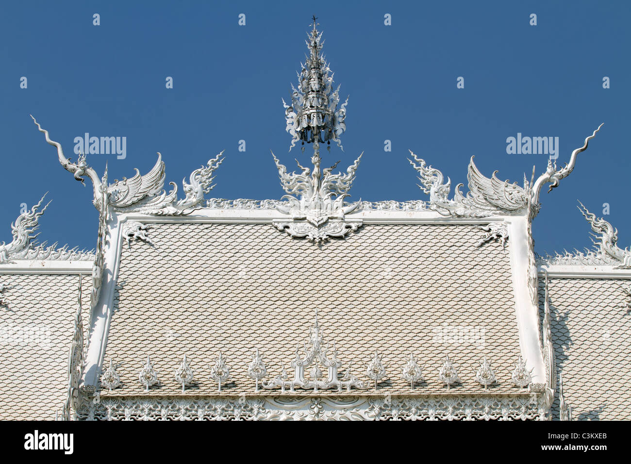 wat rong khun white temple in chiang rai, thailand Stock Photo
