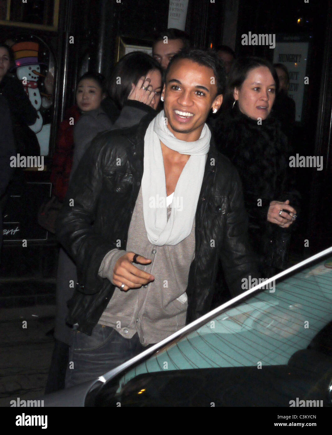 Boyband JLS at Mr. Chow's restaurant Knightbridge, London, England - 14.12.09 Stock Photo