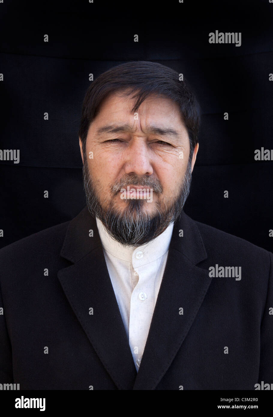 Amer Abdul Latif, ex governeur Kunduz, tribal leader of uzbeks in Kunduz Stock Photo