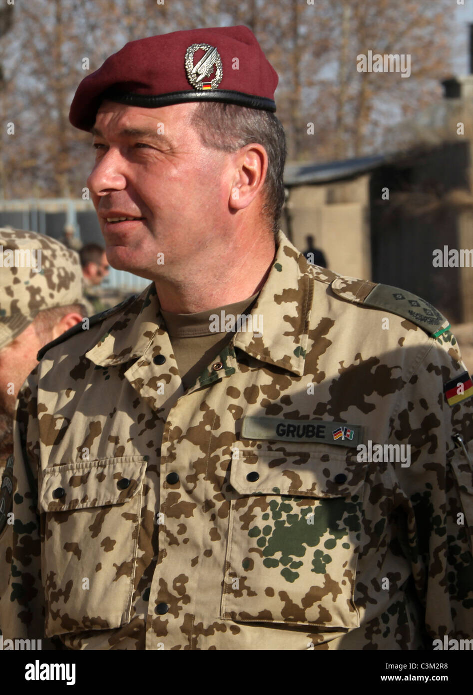 grube, commandant duitse leger in Kunduz, afghanistan. Stock Photo