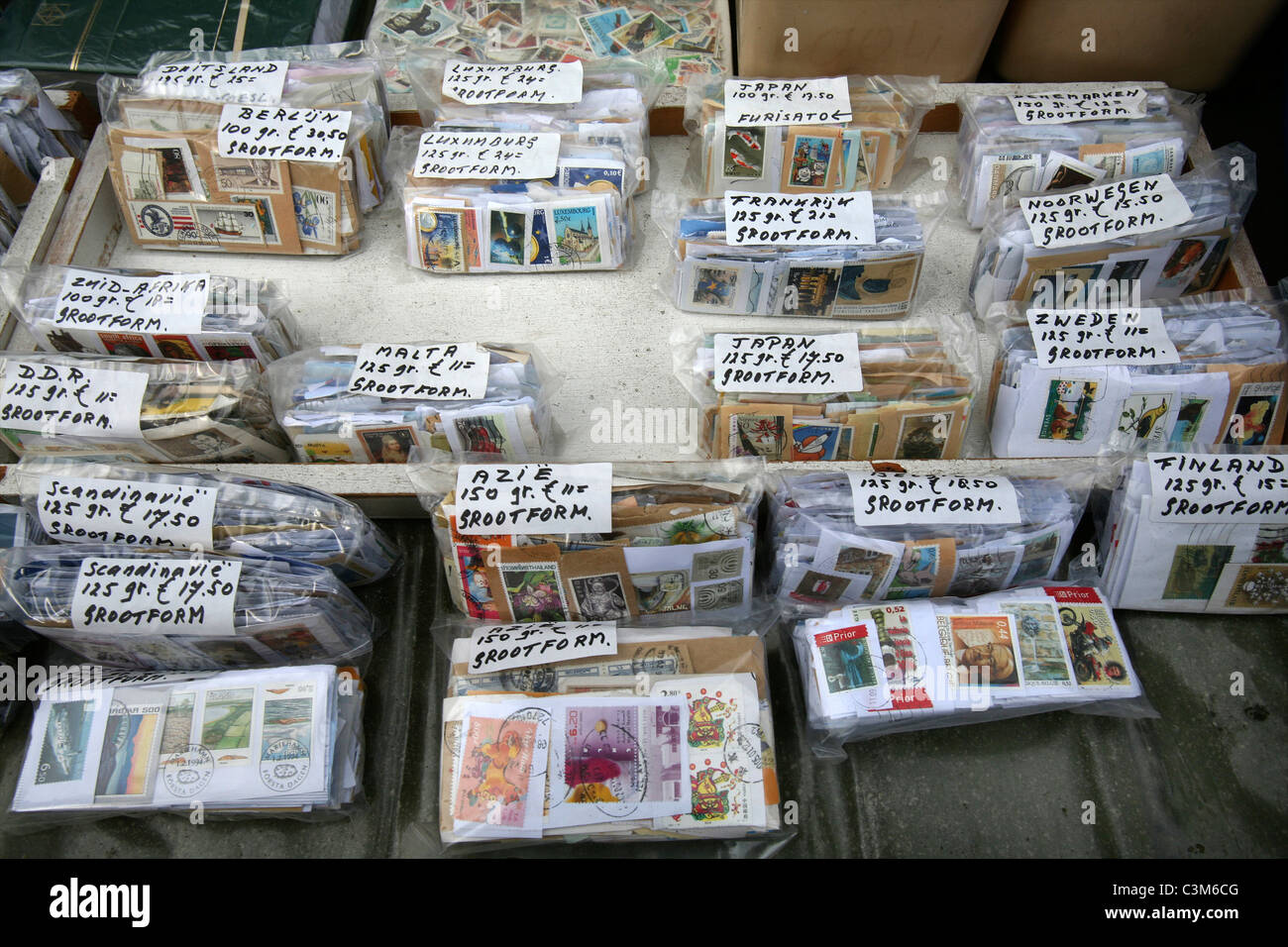 Stamps and stamp collectors in Holland Stock Photo Alamy