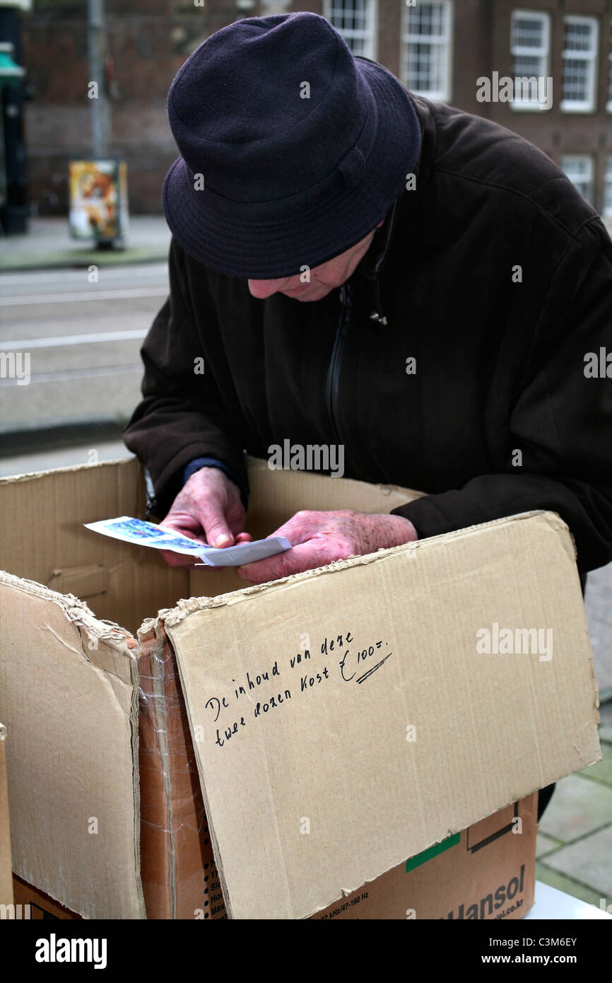 Stamps and stamp collectors in Holland Stock Photo