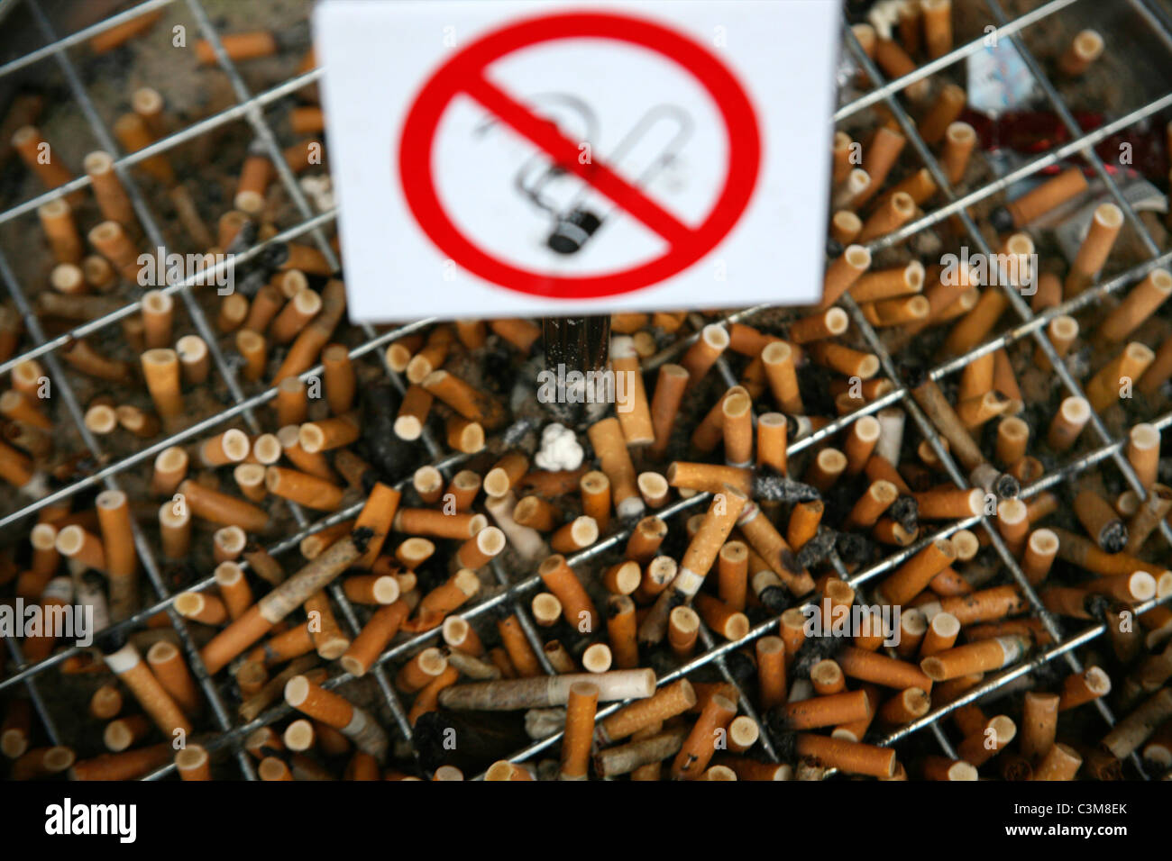 smoking is forbidden in publi places in Holland Stock Photo