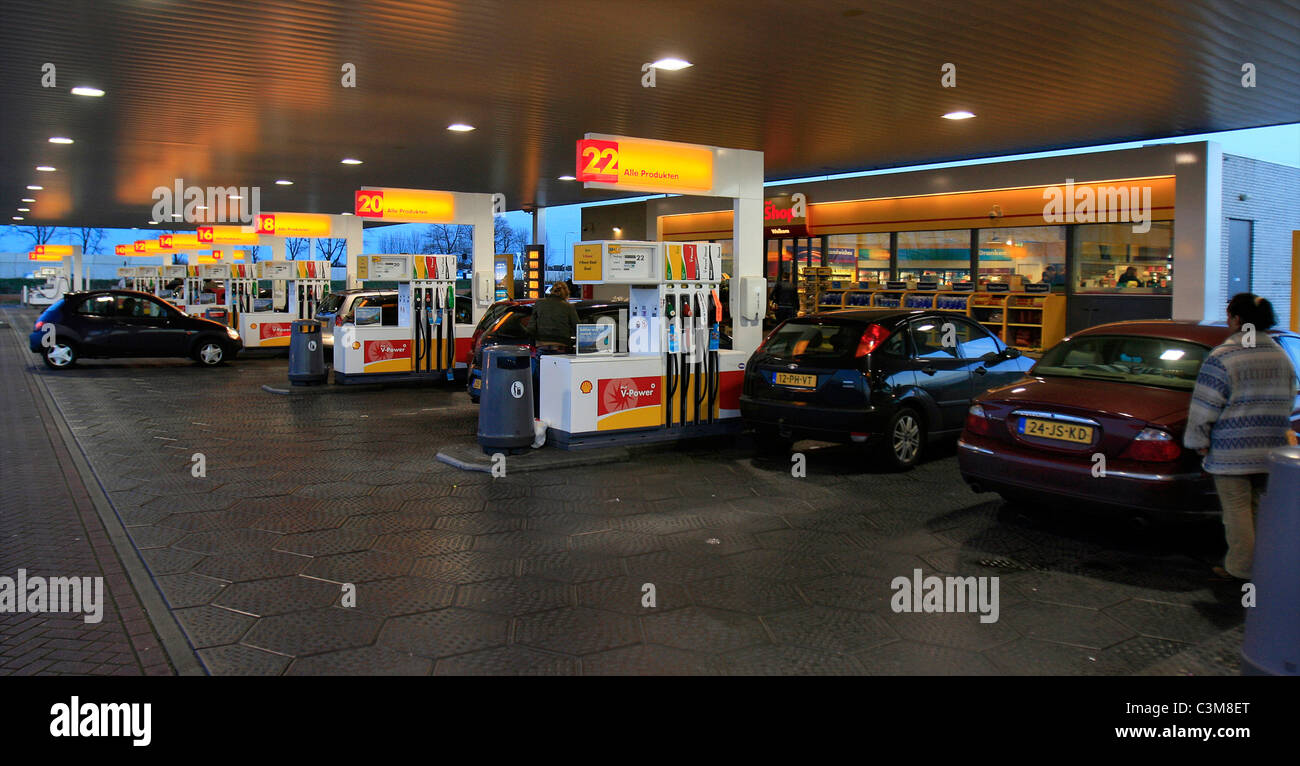 petrol station in Holland Stock Photo Alamy