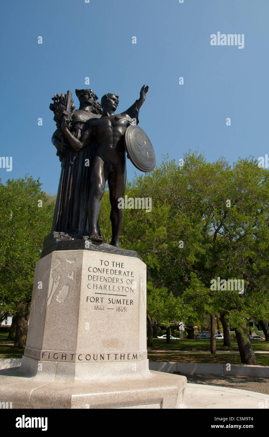 South Carolina, Charleston. The Battery, White Point Gardens. Civil War