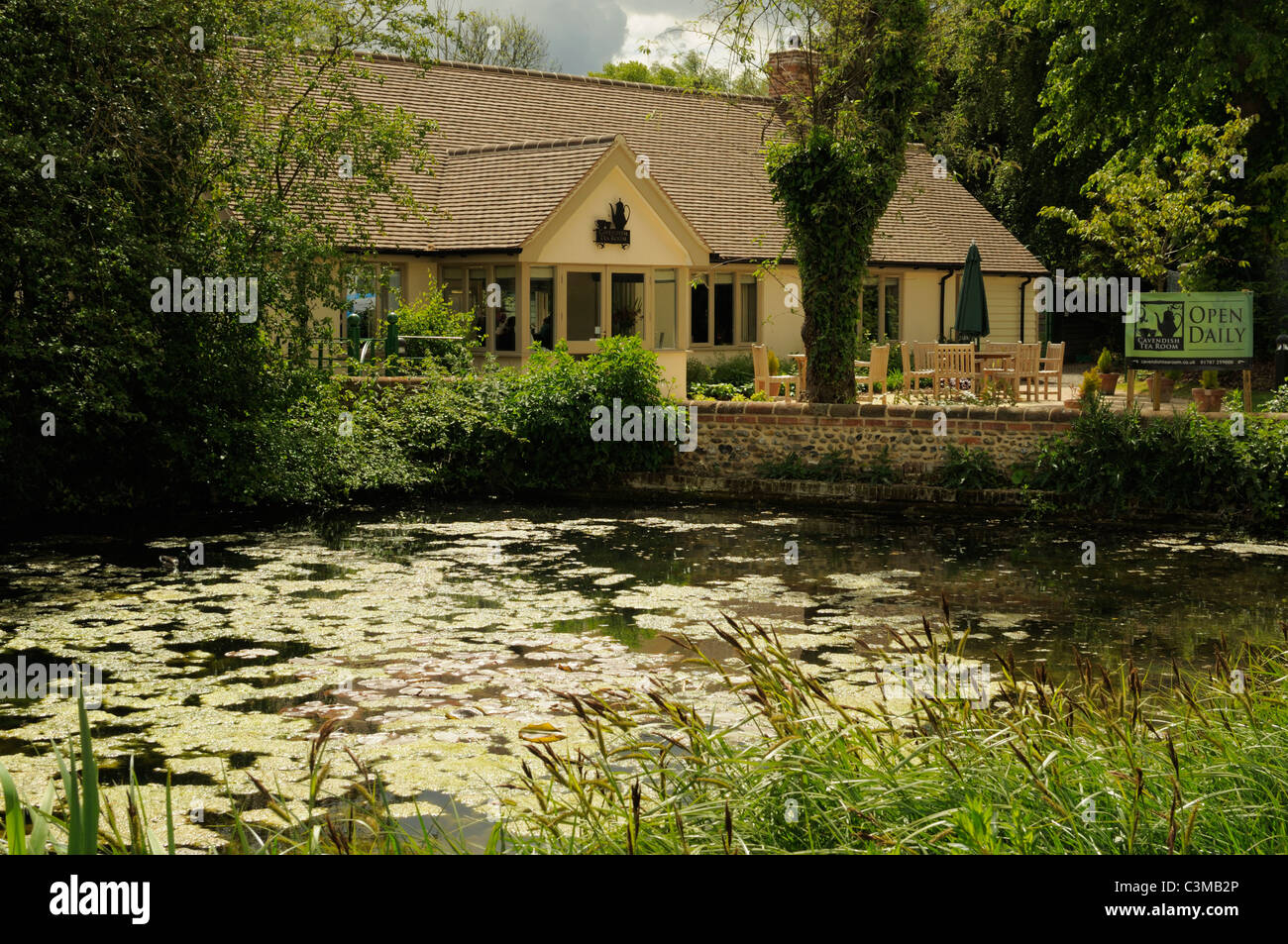 The Cavendish Tea Room in Cavendish, Suffolk, England Stock Photo Alamy