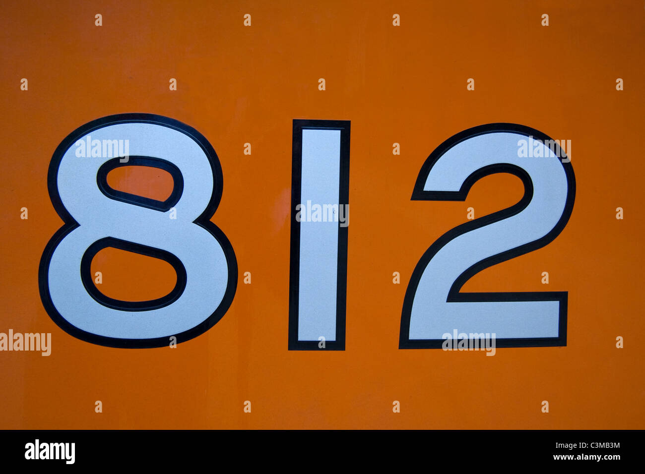 Number 812 on front of old tram Stock Photo Alamy