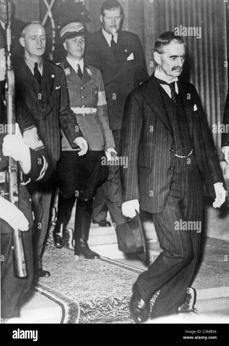 NEVILLE CHAMBERLAIN UK PM after second meeting with Hitler 23 September 1938 Stock Photo