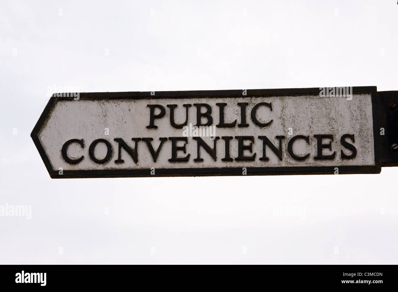 Old sign for Public Conveniences Stock Photo Alamy