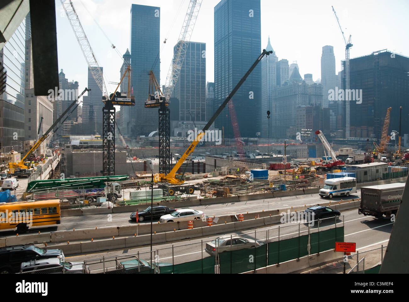 Ground Zero construction site New York Stock Photo - Alamy