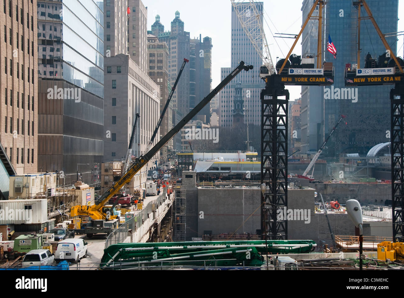 Ground Zero construction site New York Stock Photo - Alamy