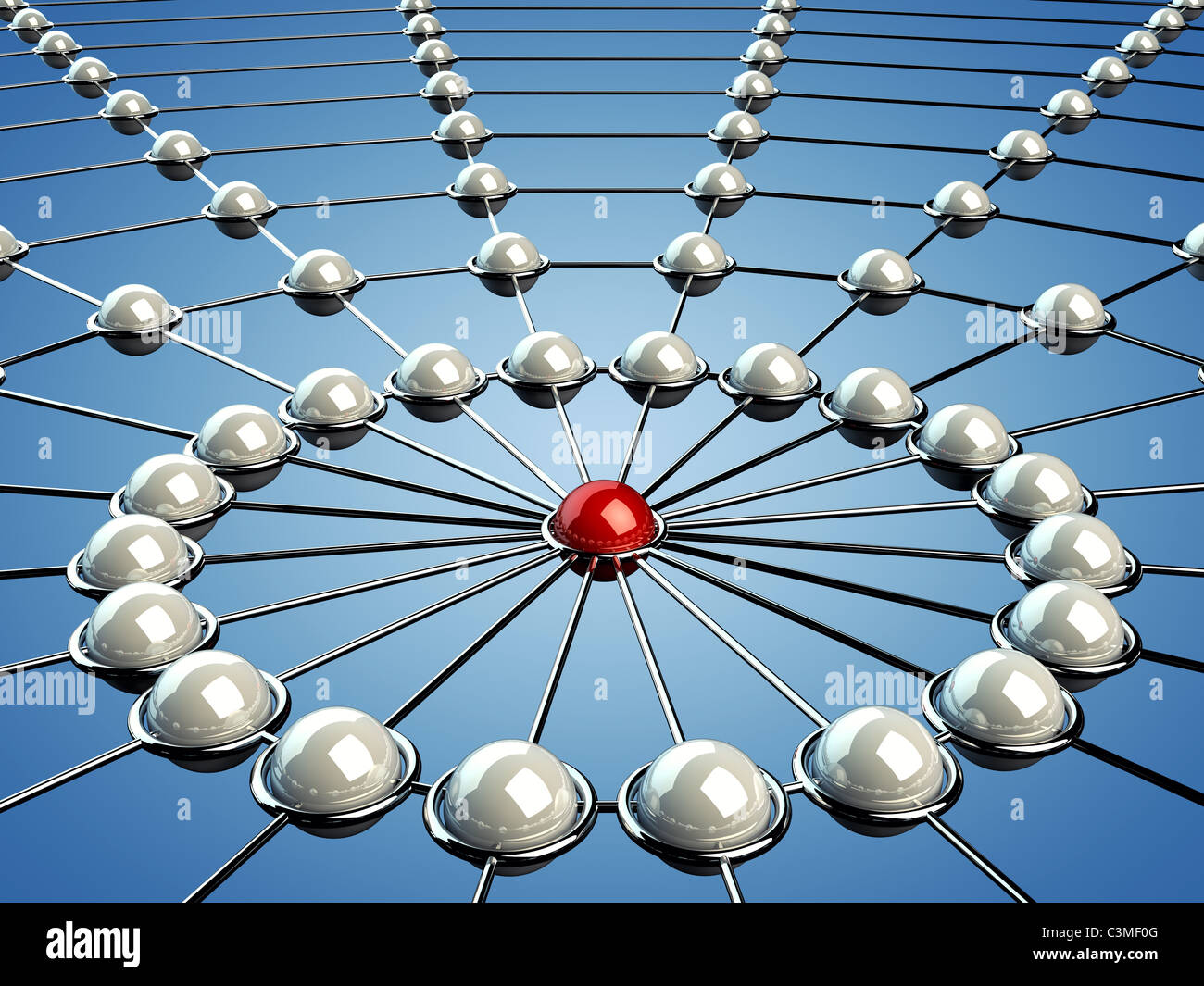 Model of a network , 3d illustration Stock Photo